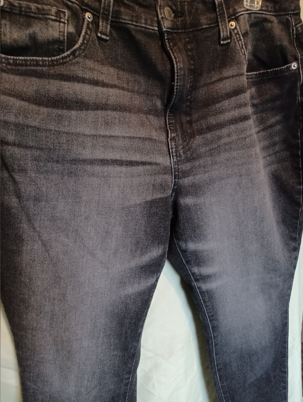 Time And Tru Women’s Black Fade Wash High Rise Curvy Skinny Stretch Denim Jeans - Picture 5 of 9